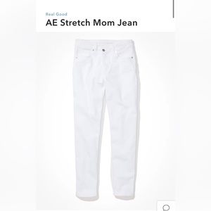 American Eagle Outfitters White Stretch Mom Jeans